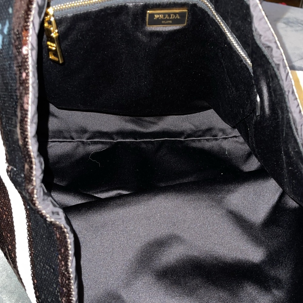 Preloved Prada Sequins Open Tote Pristine Conditi… - image 8